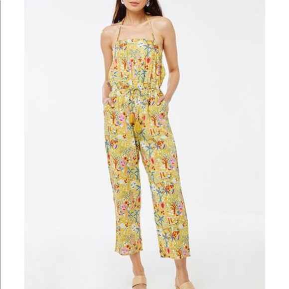 Roller Rabbit Moon Sun Print Yellow Jumpsuit - Picture 2 of 12